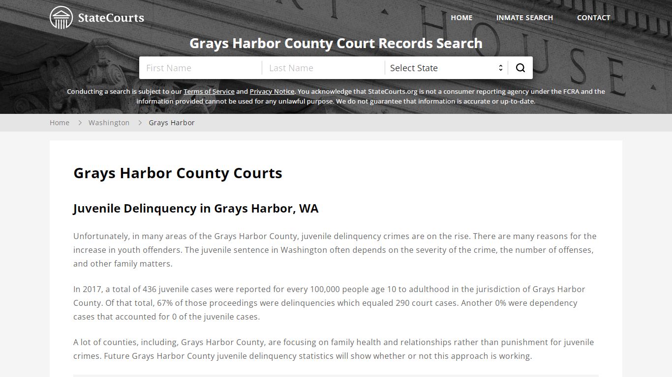 Grays Harbor County, WA Courts - Records & Cases - StateCourts